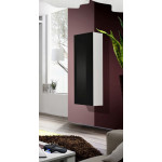 Paris Prix Vitrine Murale Design "Fly I" 126cm Noir & Blanc
