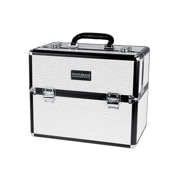 parisax Valise blanche strass noires