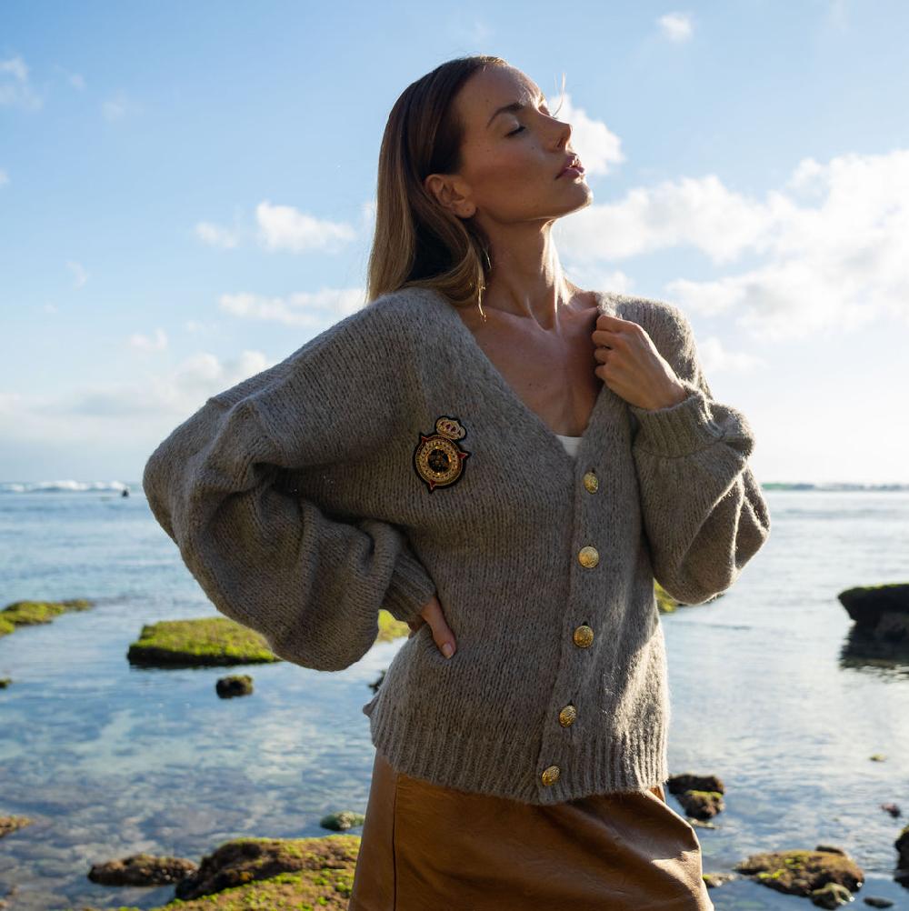 Parisienne Et Alors Gilet RIQUET Beige Foncé / Dark Beige