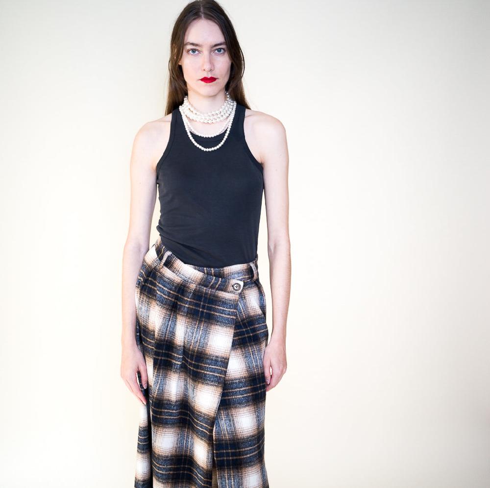 Parisienne Et Alors Jupe Plaid LEGENDRE Beige / Beige