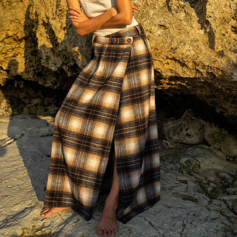 parisienne et alors Jupe plaid LEGENDRE Beige / Beige