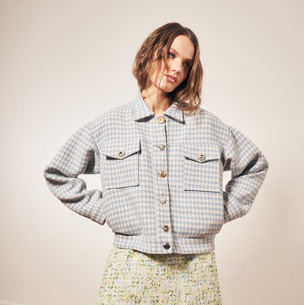 Parisienne Et Alors Blouson En Pied De Poule PRONY
