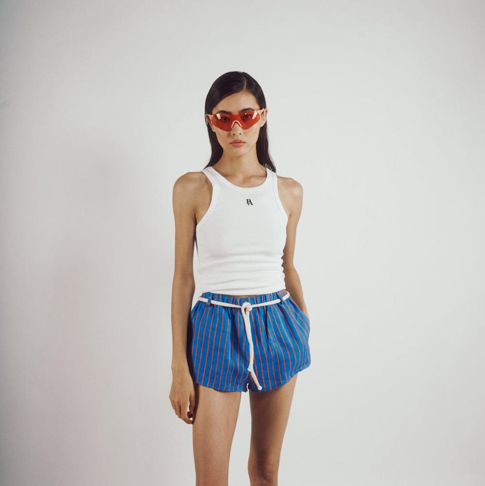 parisienne et alors Boxer short MAUXENS Bleu rayé