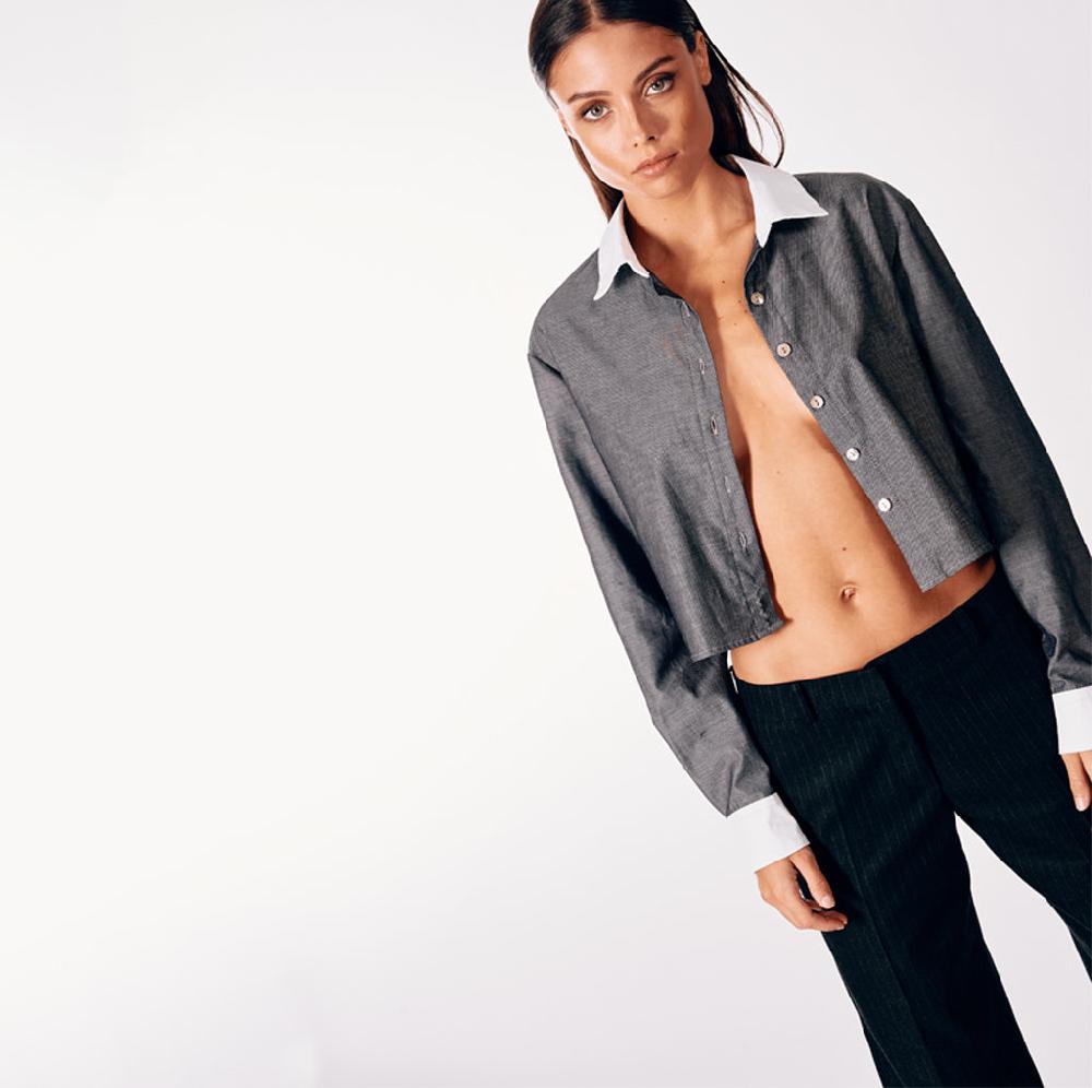 parisienne et alors Chemise crop FALLENPIN Gris