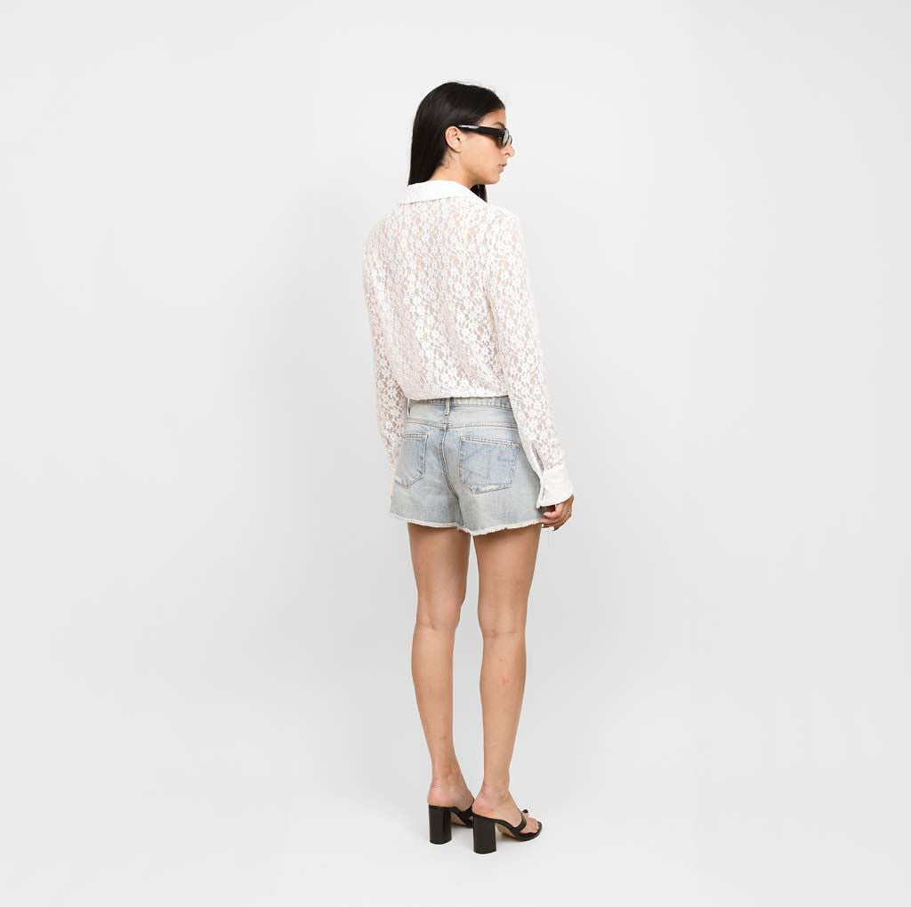 Parisienne Et Alors Chemise FLEURS Blanc