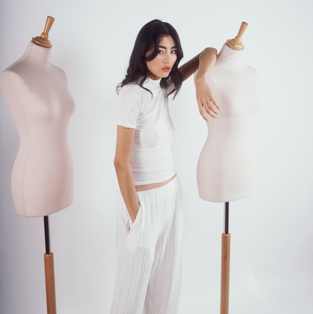 Parisienne Et Alors Pantalon Plissé REILLE Blanc