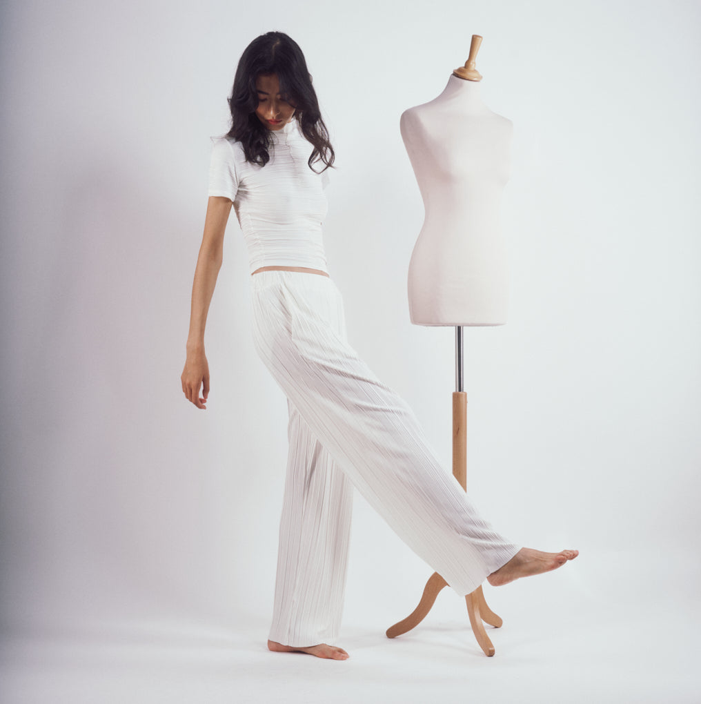 Parisienne Et Alors Pantalon Plissé REILLE Blanc
