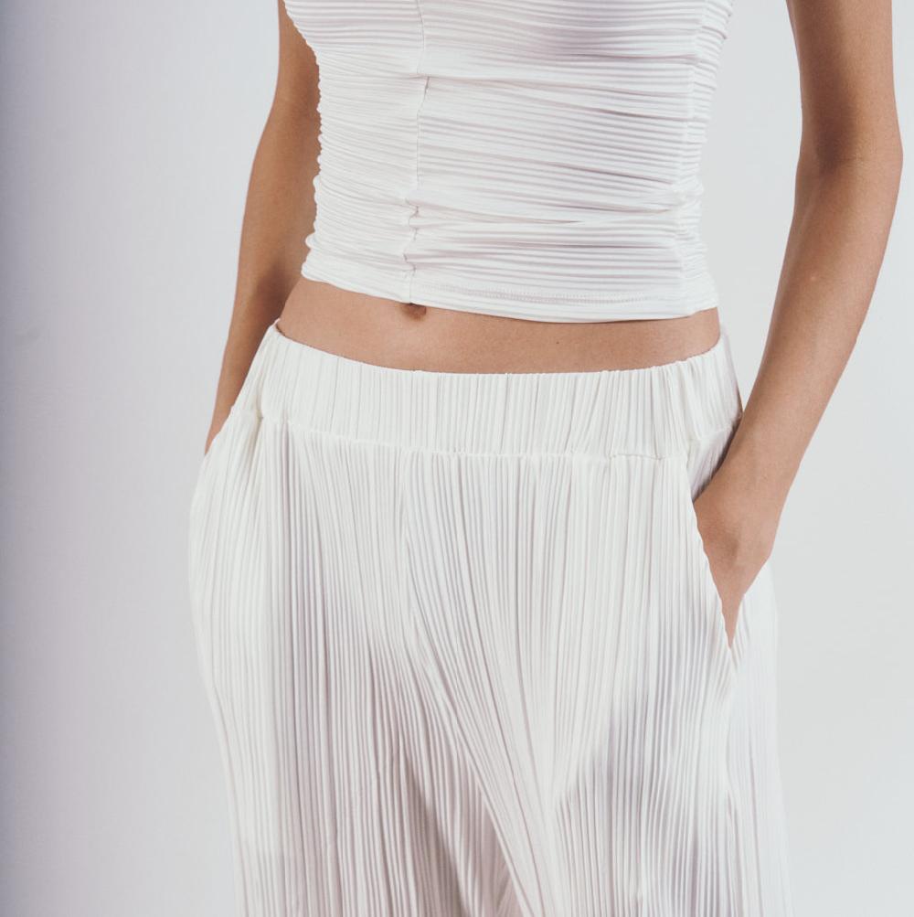 Parisienne Et Alors Pantalon Plissé REILLE Blanc