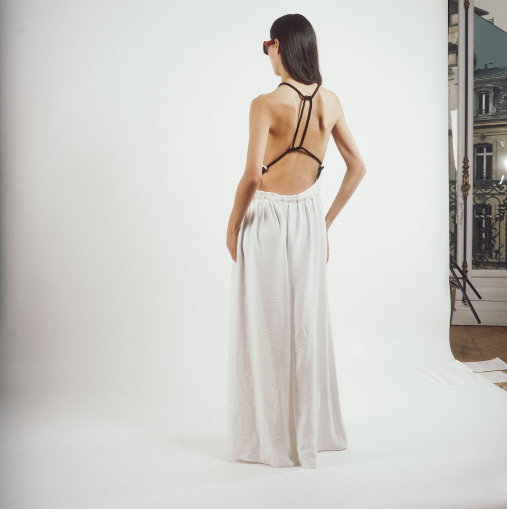 Parisienne Et Alors Robe Dos Nu REABRI Ecru