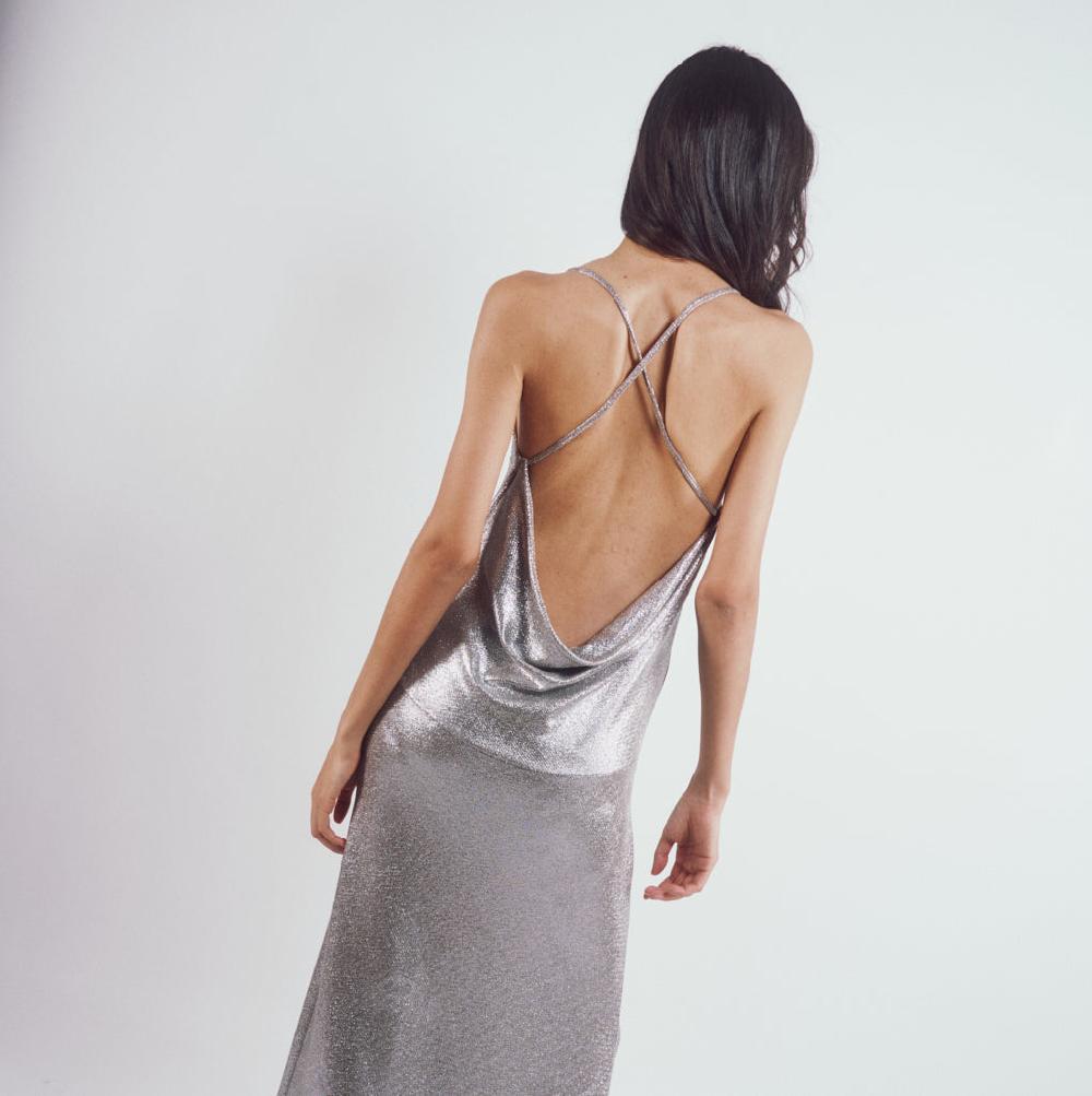Parisienne Et Alors Robe Dos-nu SARA Argent
