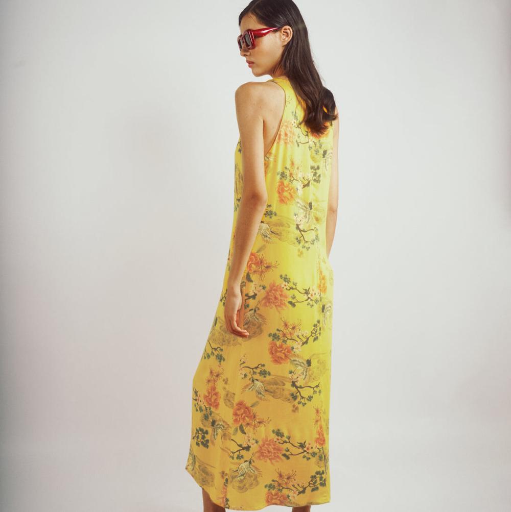 Parisienne Et Alors Robe Imprimée EVETTE Imp. Jaune