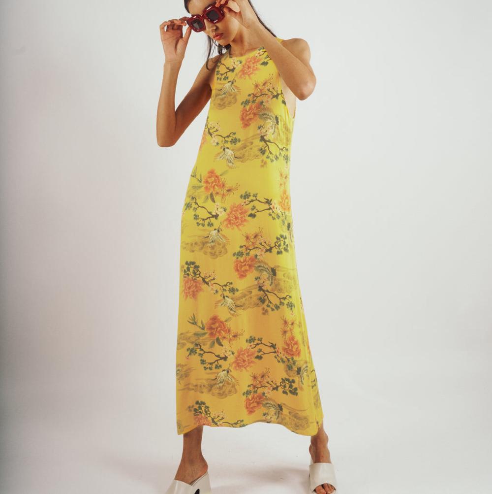 Parisienne Et Alors Robe Imprimée EVETTE Imp. Jaune