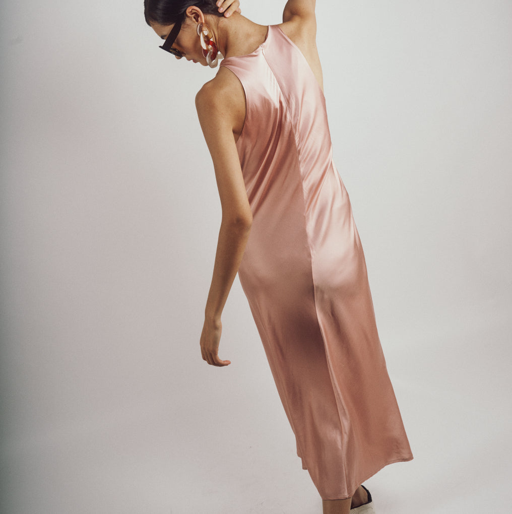 Parisienne Et Alors Robe Satin DELECOURT Rose