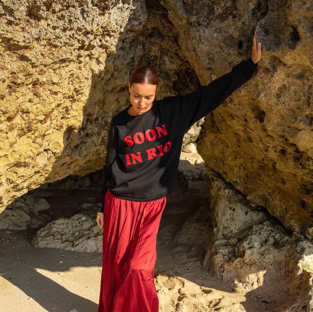 parisienne et alors Sweat BOURBON Noir / Black