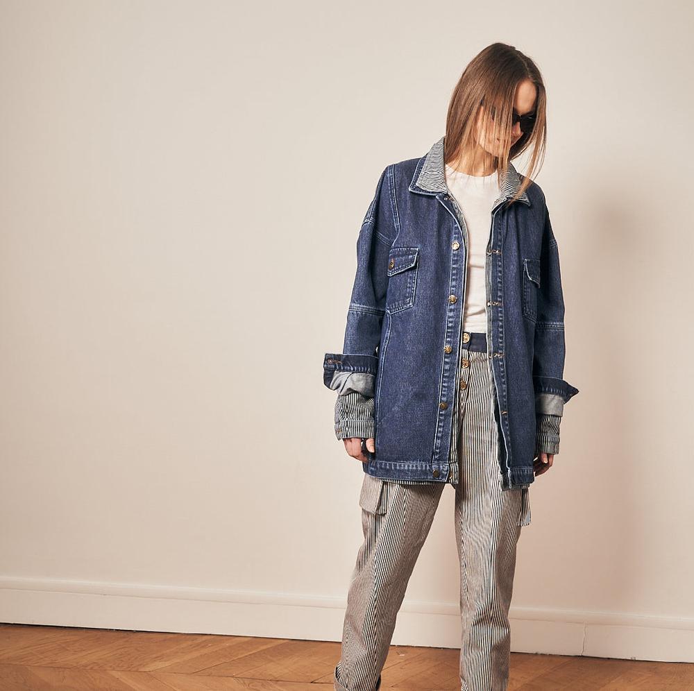 Parisienne Et Alors Veste En Jeans MARRONNIERS