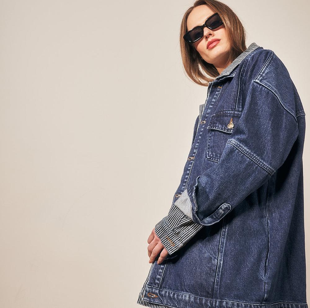 Parisienne Et Alors Veste En Jeans MARRONNIERS