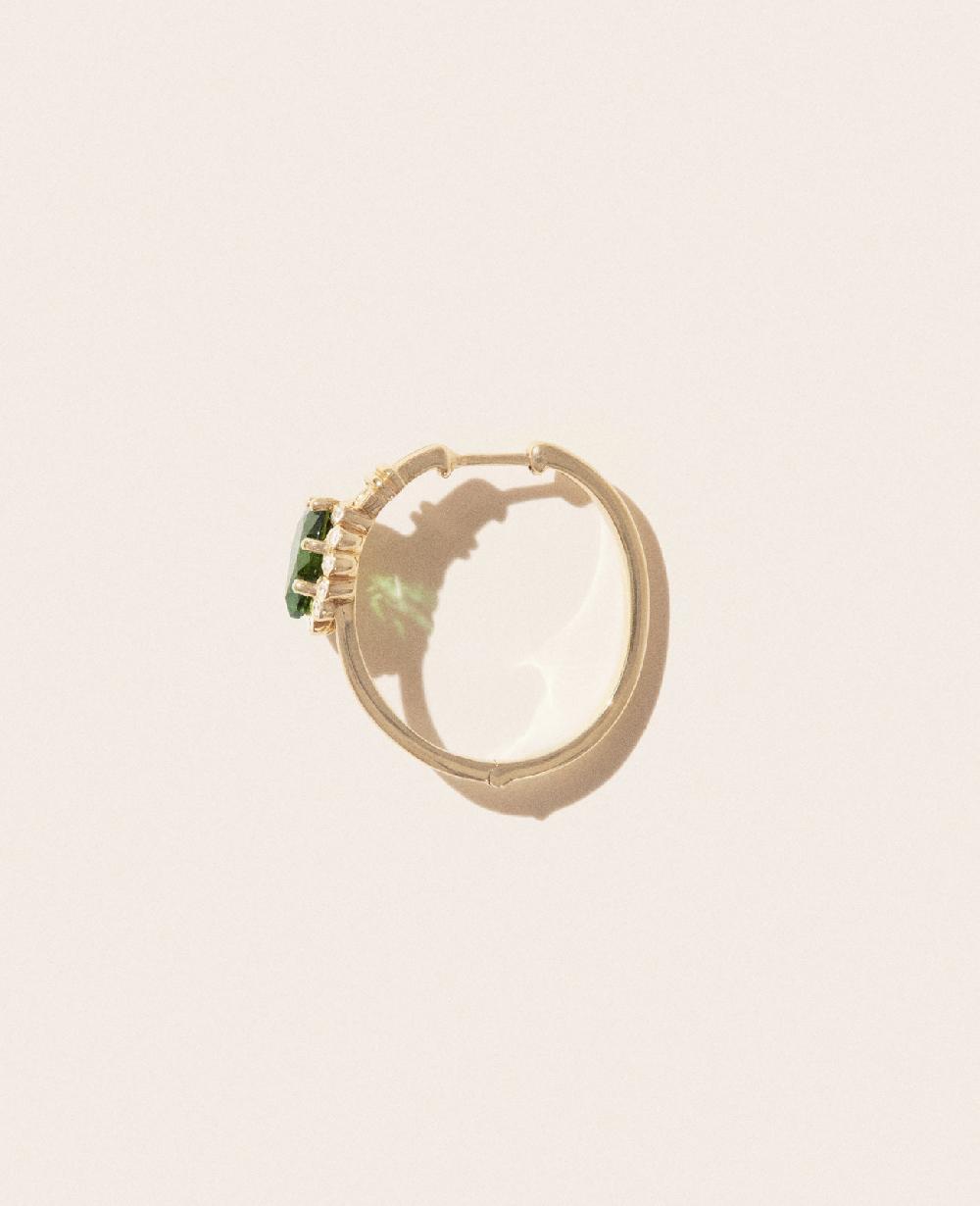 Pascale Monvoisin Boucle D'oreille SUN N°1 TOURMALINE VERTE