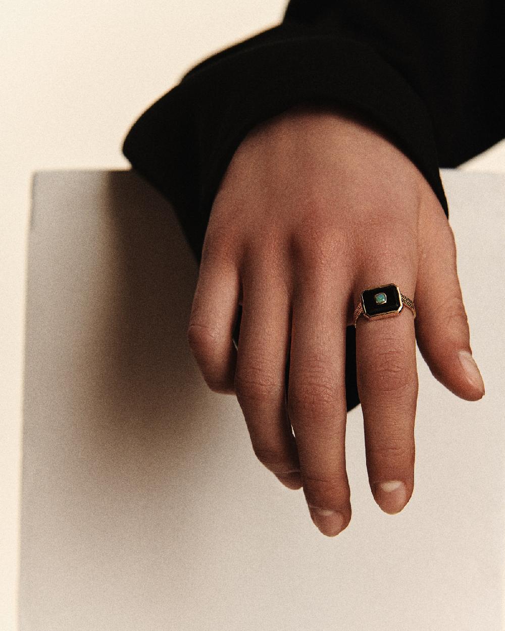 Pascale Monvoisin Bague ANTON N°1 ONYX NOIR