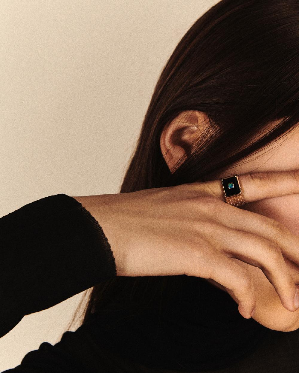 Pascale Monvoisin Bague ANTON N°2 ONYX NOIR