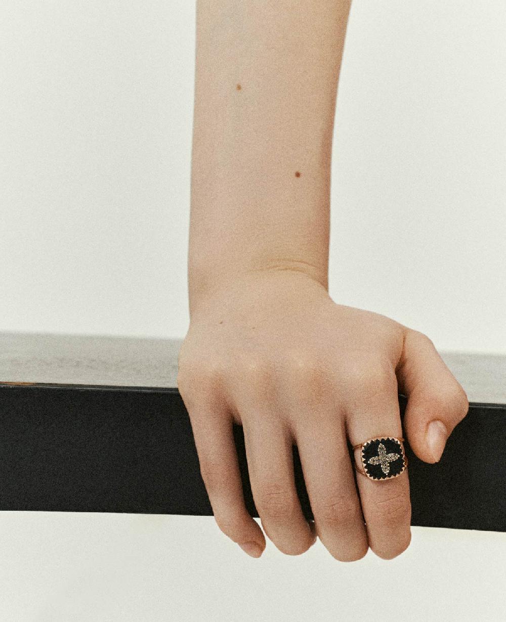 Pascale Monvoisin Bague BOWIE N°2 NOIR DIAMANT