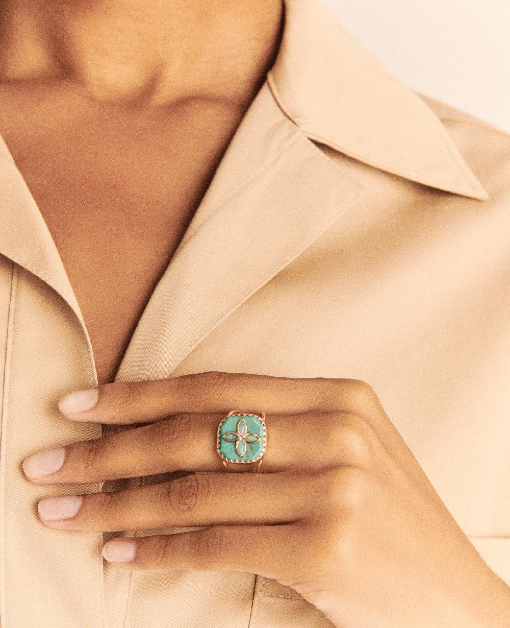Pascale Monvoisin Bague BOWIE N°2 TURQUOISE