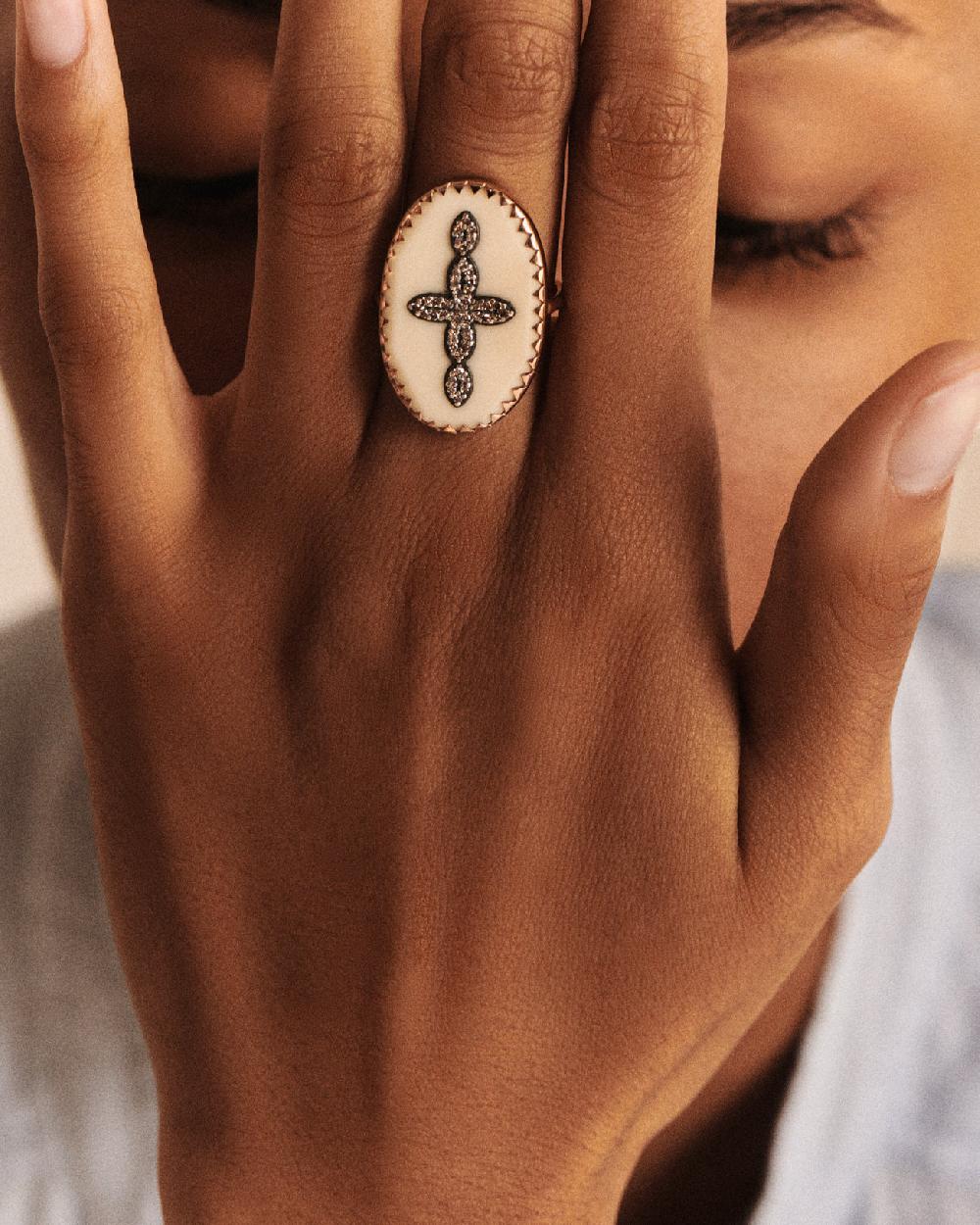 Pascale Monvoisin Bague BOWIE N°3 BLANC DIAMANT