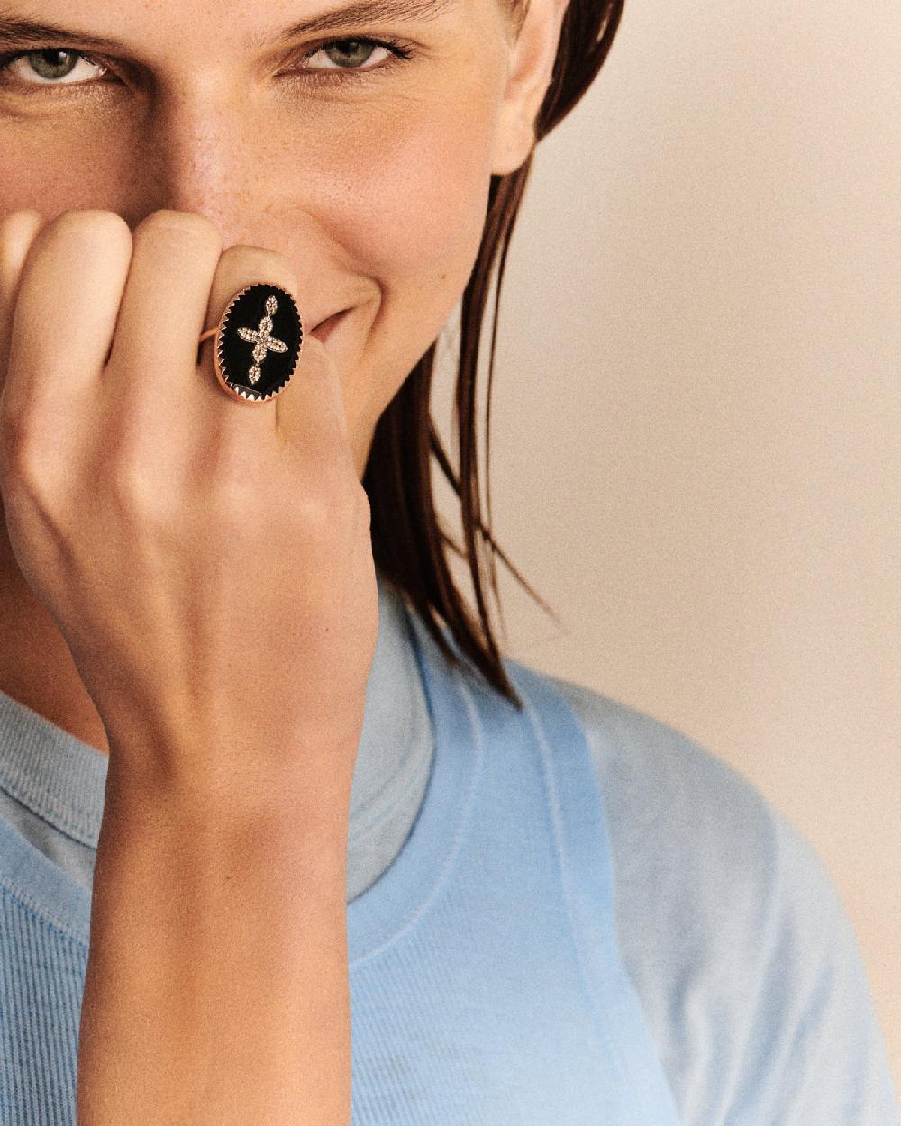 Pascale Monvoisin Bague BOWIE N°3 NOIR DIAMANT
