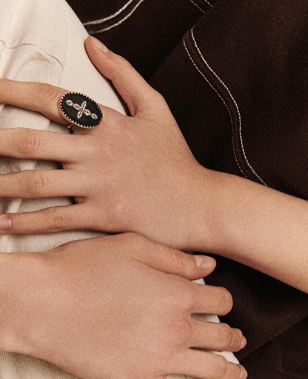 Pascale Monvoisin Bague BOWIE N°3 NOIR DIAMANT