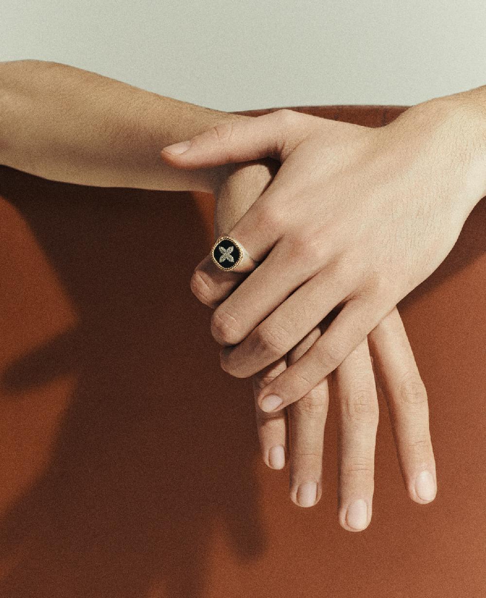 Pascale Monvoisin Bague BOWIE NOIR DIAMANT