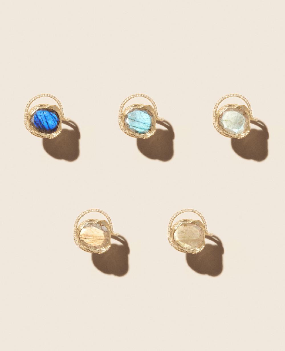 Pascale Monvoisin Bague GAIA LABRADORITE