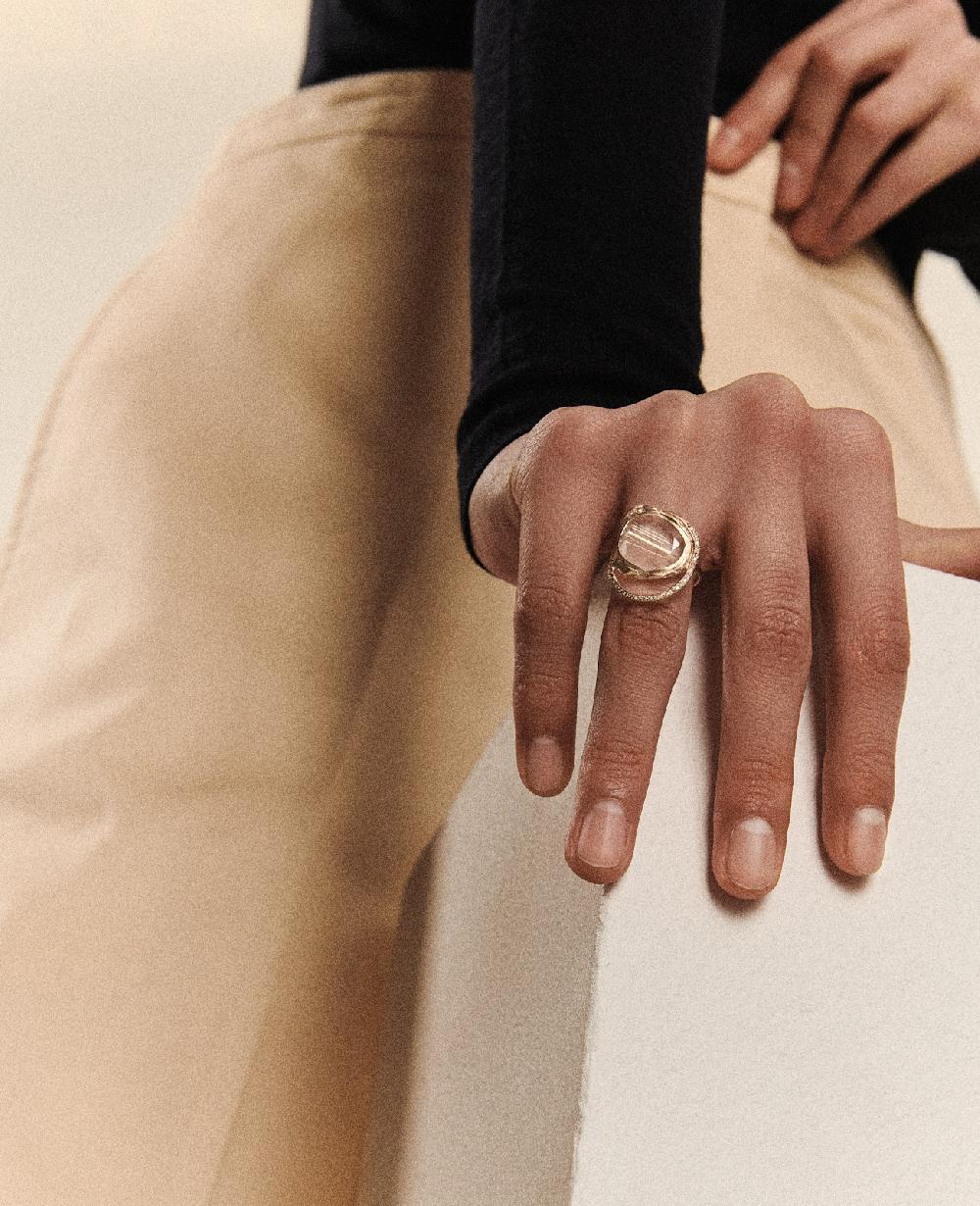 pascale monvoisin Bague GAIA QUARTZ RUTILE