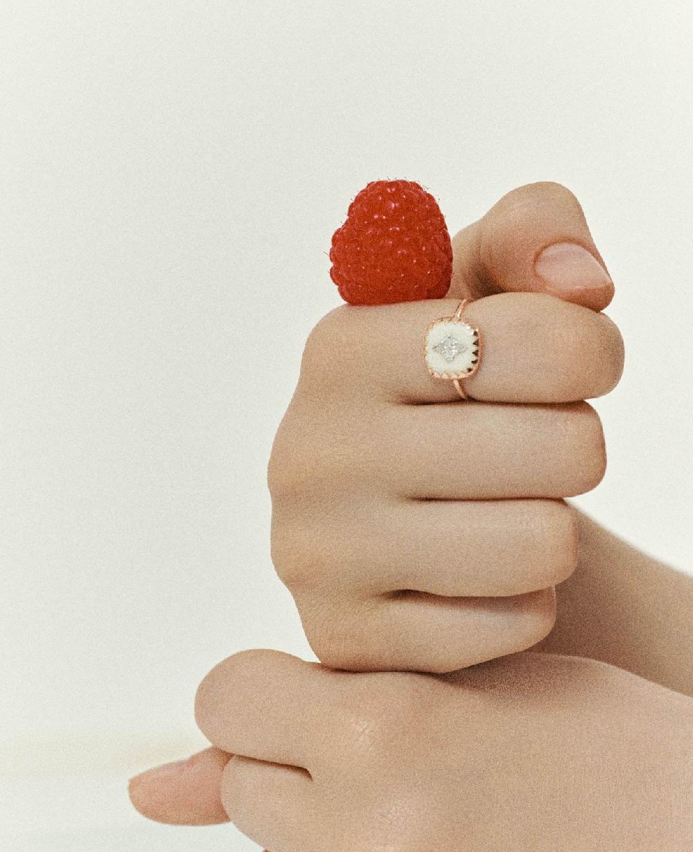Pascale Monvoisin Bague PIERROT BLANC