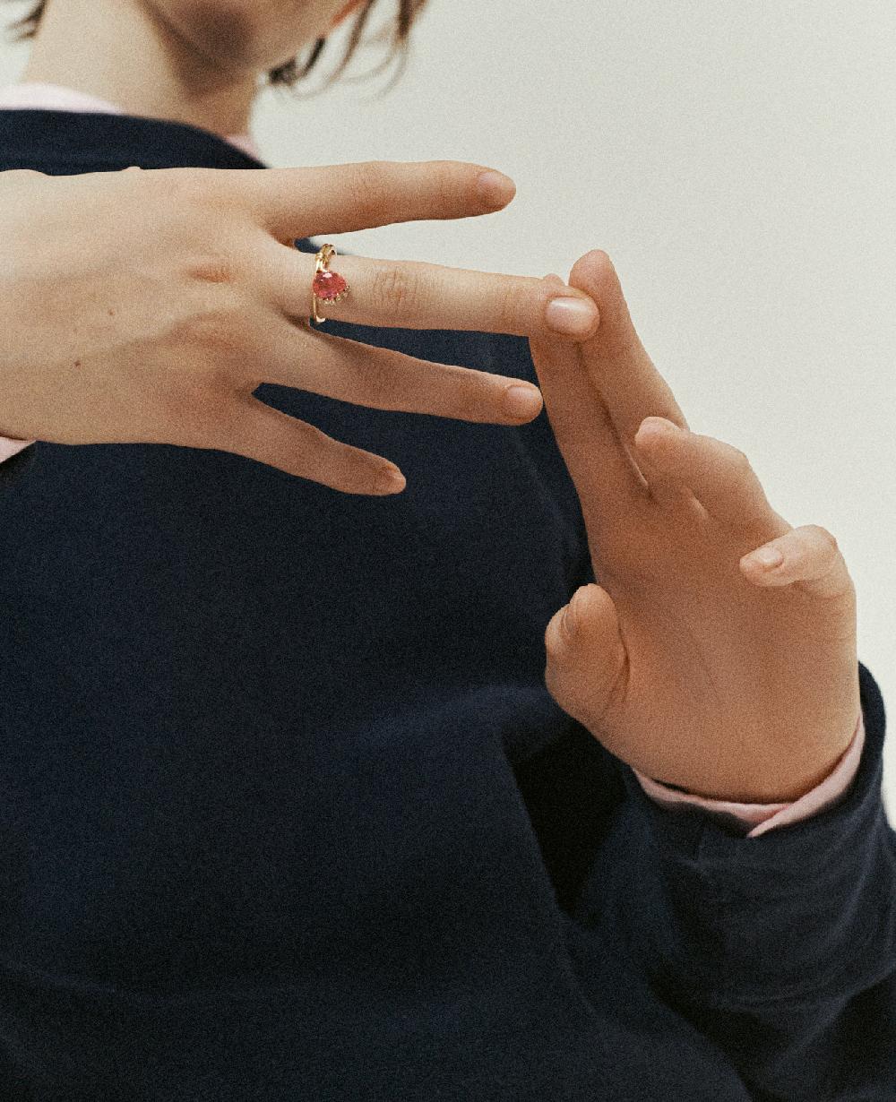 Pascale Monvoisin Bague SUN N°2 TOURMALINE ROSE