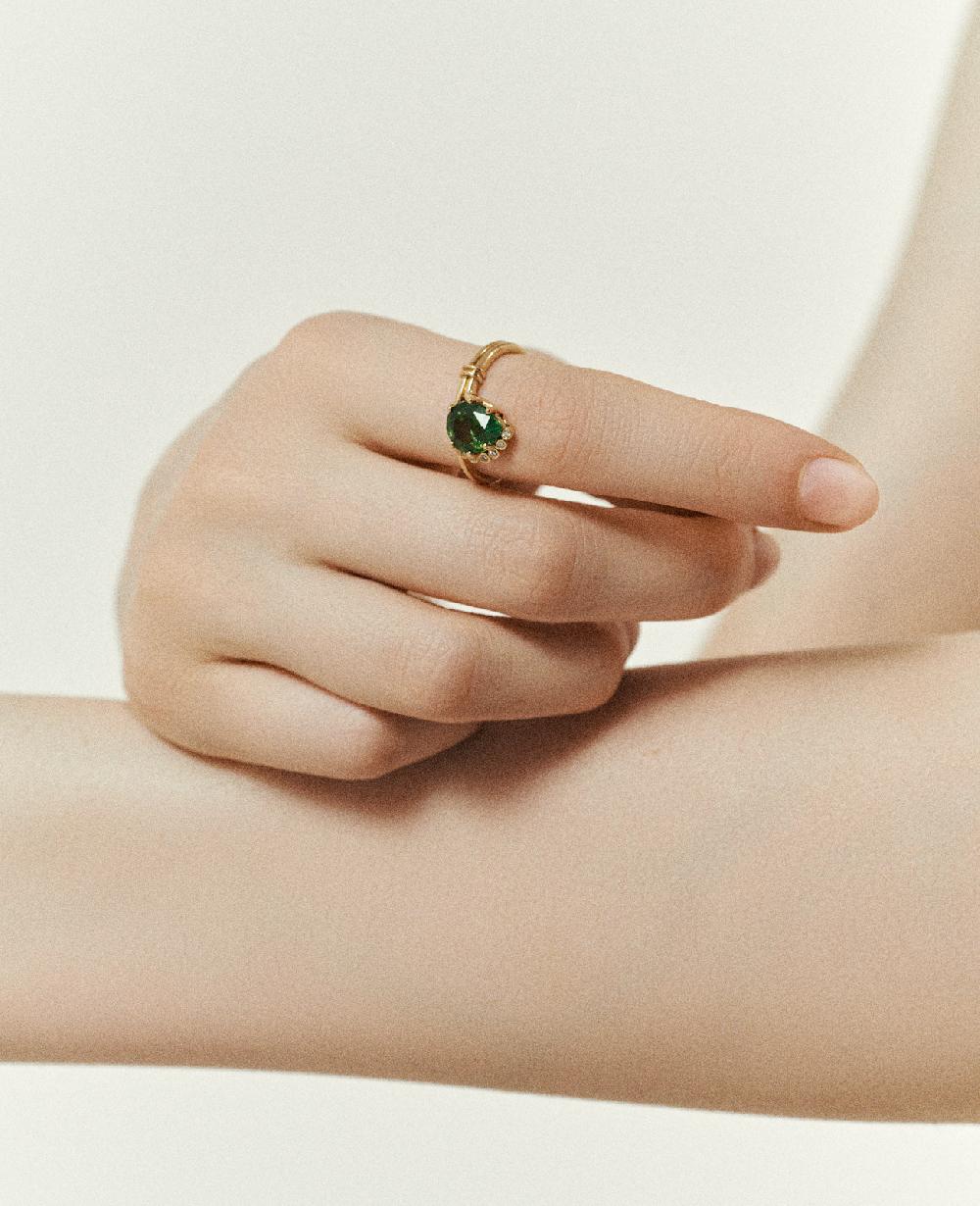 Pascale Monvoisin Bague SUN N°2 TOURMALINE VERTE