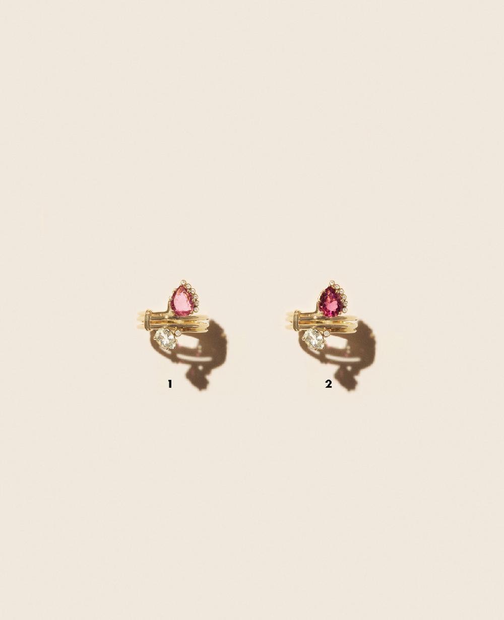 Pascale Monvoisin Bague SUN N°4 TOURMALINE ROSE