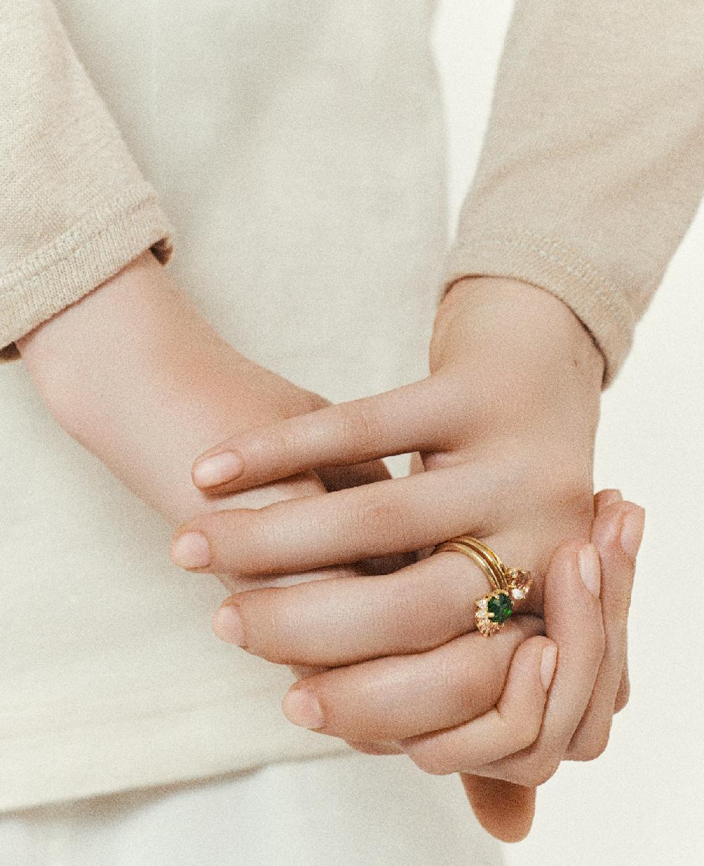 Pascale Monvoisin Bague SUN N°4 TOURMALINE VERTE