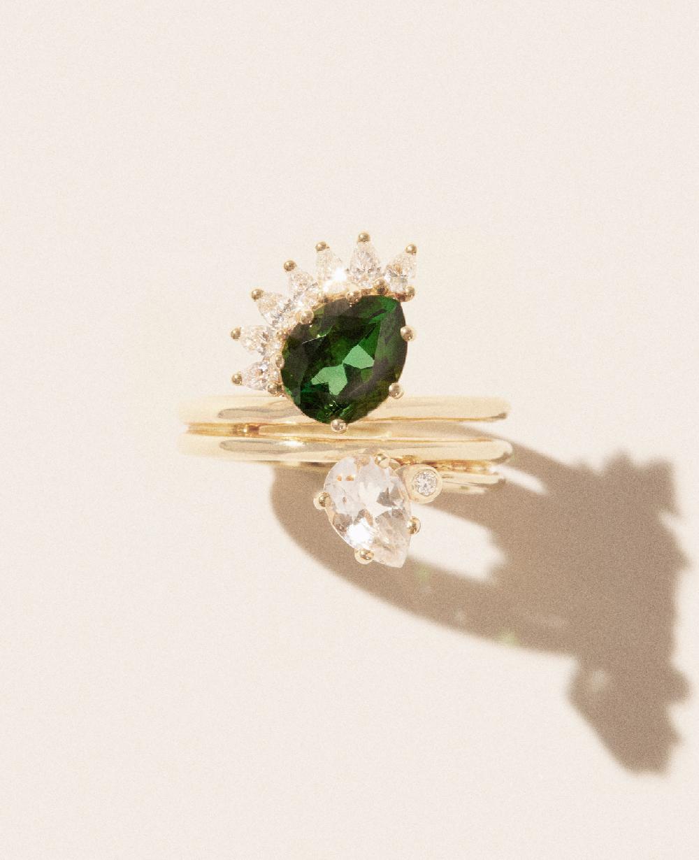 pascale monvoisin Bague SUN N°4 TOURMALINE VERTE