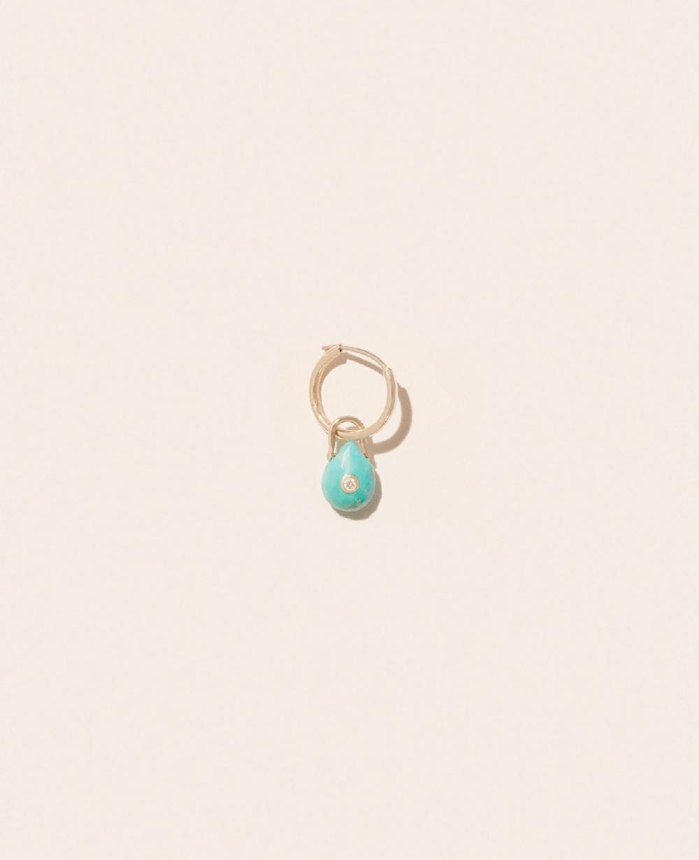 pascale monvoisin Boucle d'oreille ORSO TURQUOISE