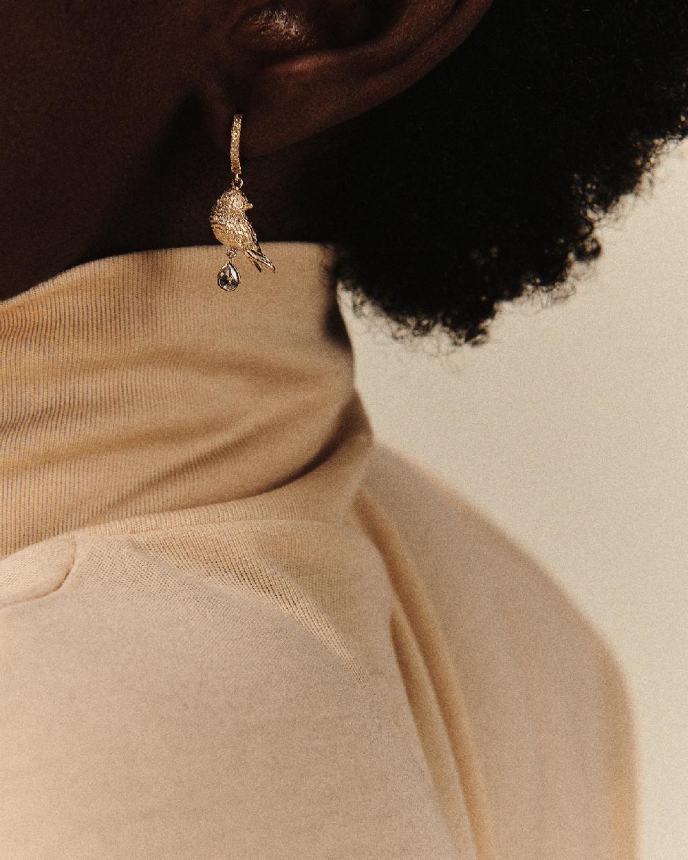 Pascale Monvoisin Boucle D'oreille PALERME BIRD