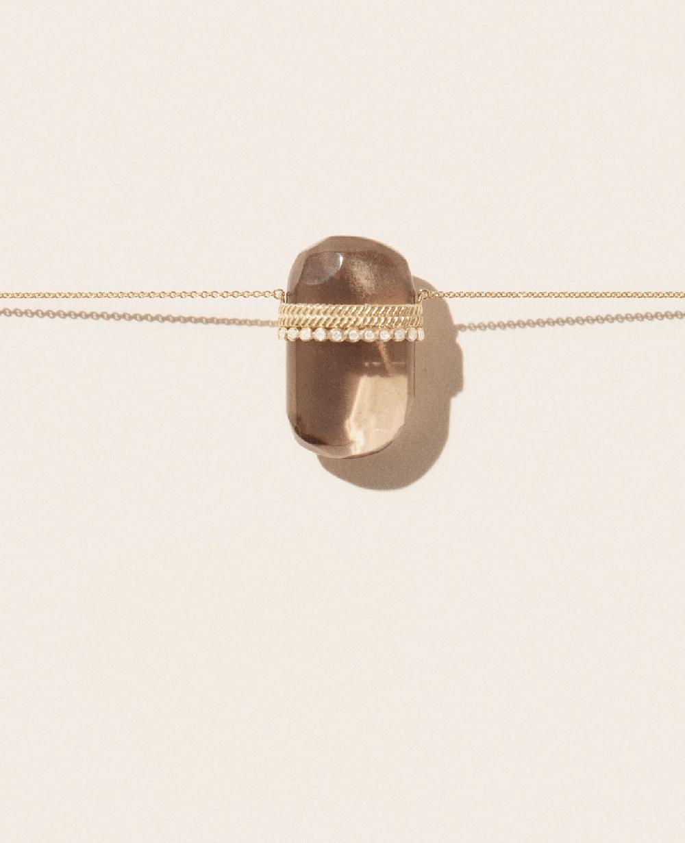 pascale monvoisin Collier JIL QUARTZ FUME