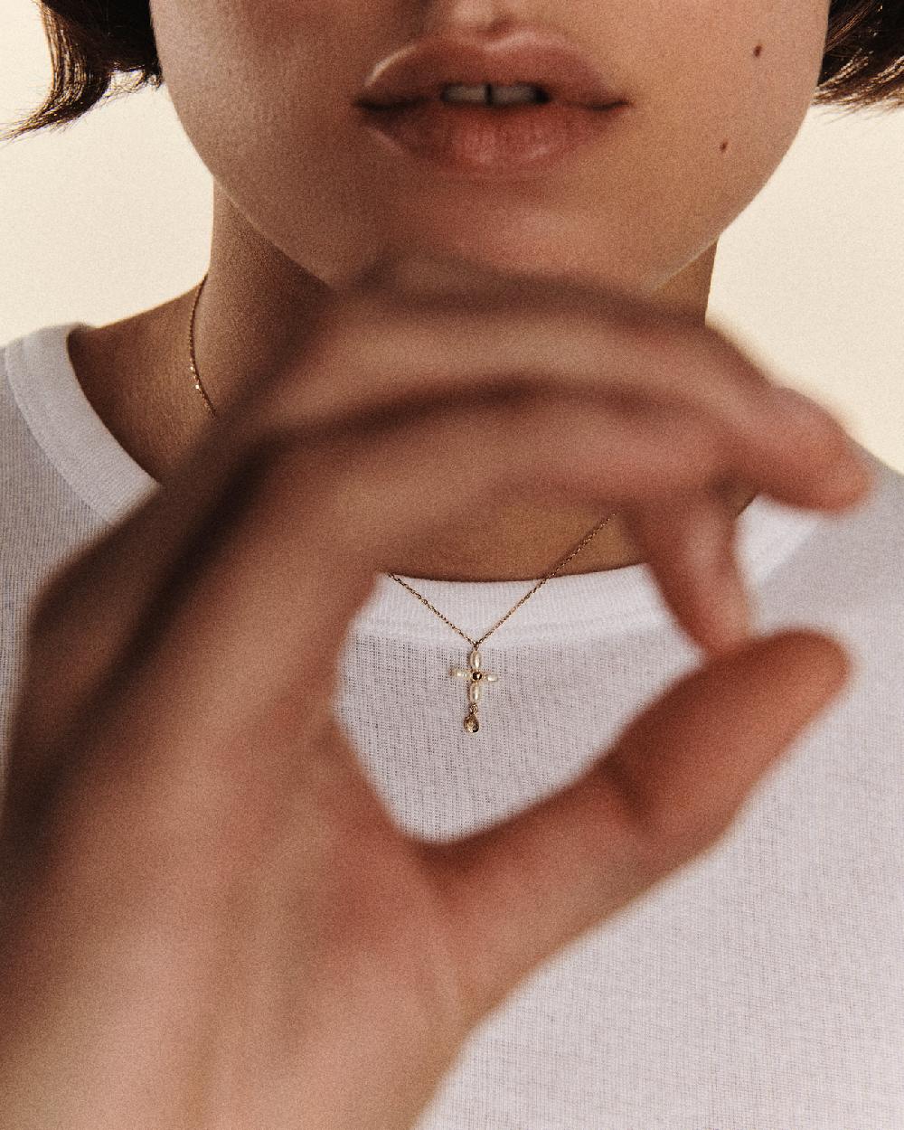 Pascale Monvoisin Collier PALERME WHITE PEARL
