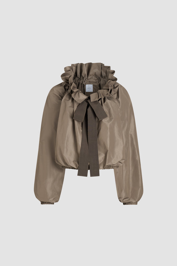 patou Blouse à manches bouffantes en faille recyclée