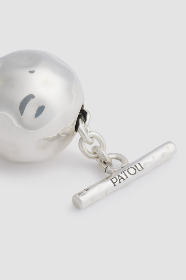 Patou Bracelet à Boules Martelées En Laiton Argenté