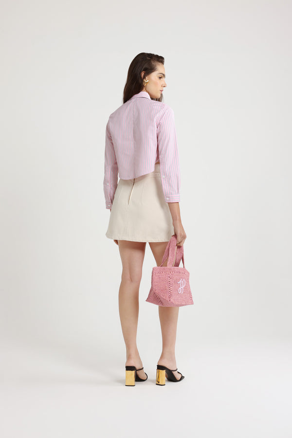 Patou Chemise Courte En Popeline De Coton Bio Imprimée