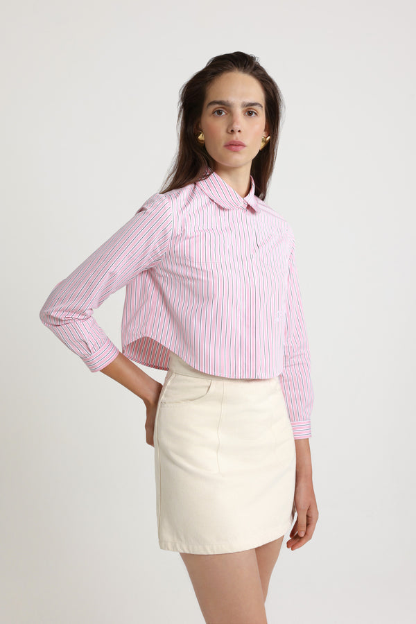 Patou Chemise Courte En Popeline De Coton Bio Imprimée