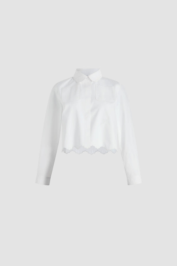 patou Chemise courte festonnée en popeline de coton bio