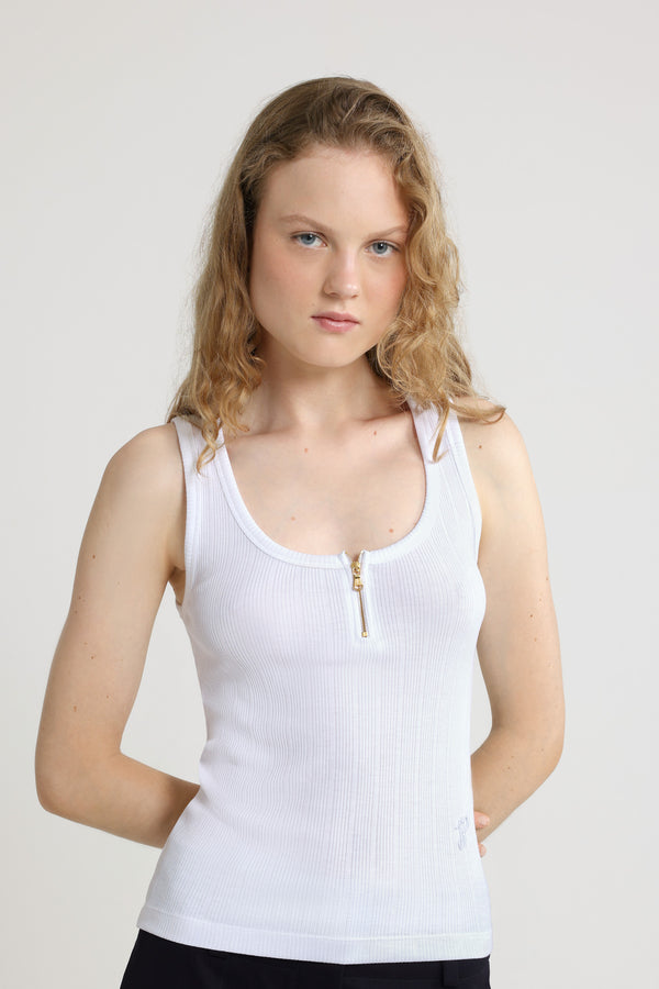 Patou Débardeur à Encolure Arrondie En Coton Bio Mélangé Côtelé