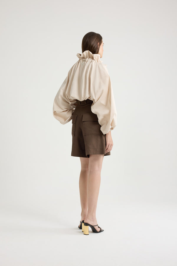 Patou Blouse à Manches Bouffantes En Coton Bio