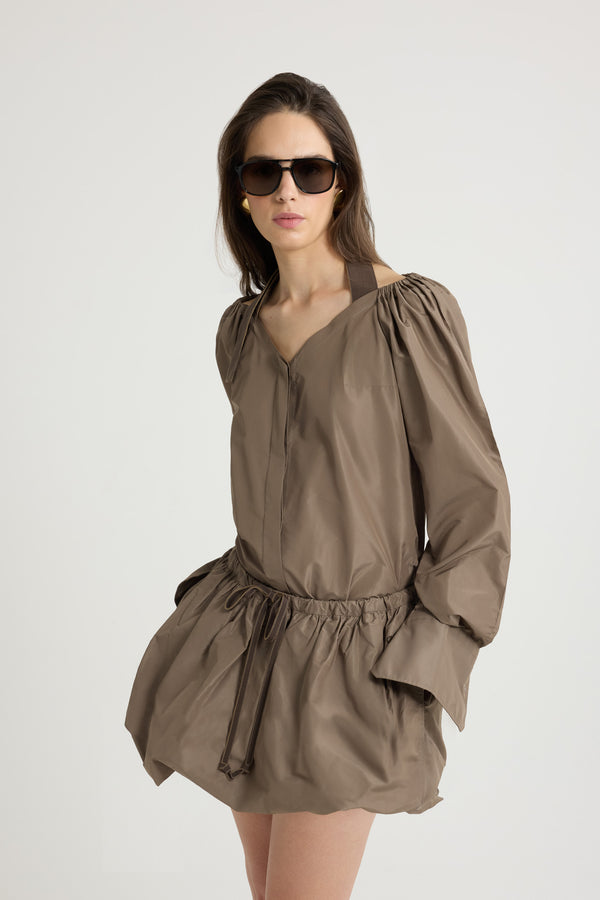 Patou Blouse Croisée En Faille Recyclée