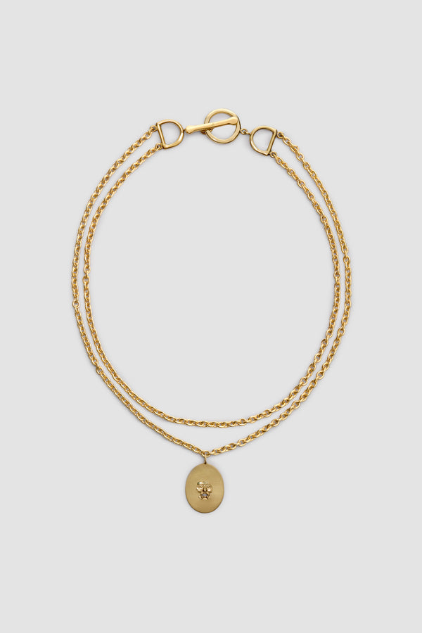 patou Collier à pendentif Bocca en laiton